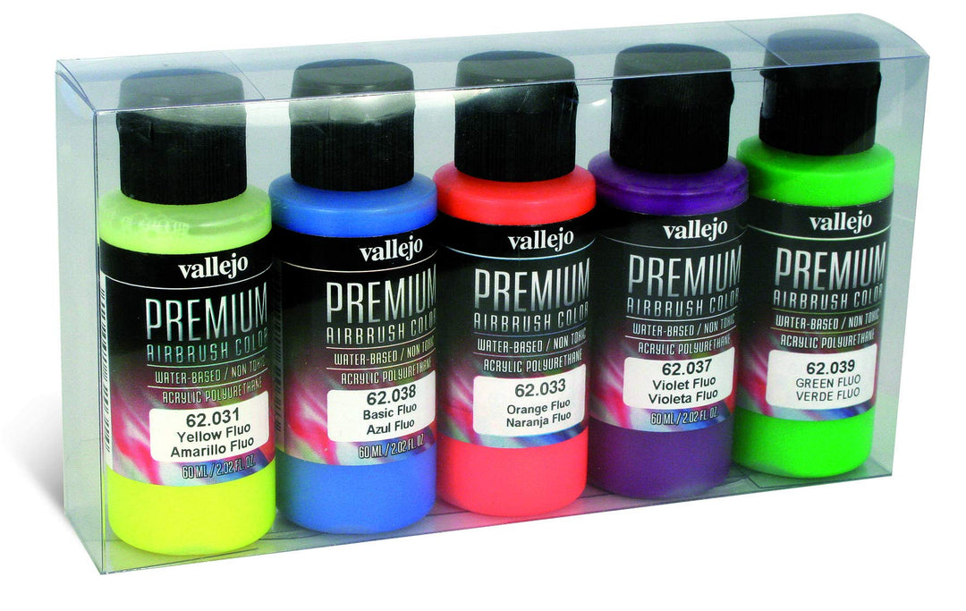 AV Premium Airbrush Paint: Fluoreszierende 5 Farbe Set