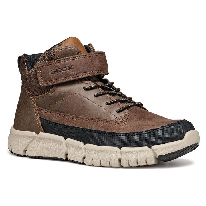Geox Jungen J Flexyper Boy Ankle Boot 31 EU Dk Brown, 31 EU Dk Brown