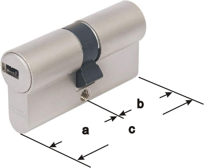 ABUS EC660 Profil-Doppelzylinder Länge (a/b) 35/65mm (c=100mm) mit 5 Schlüssel, mit Sicherungskarte