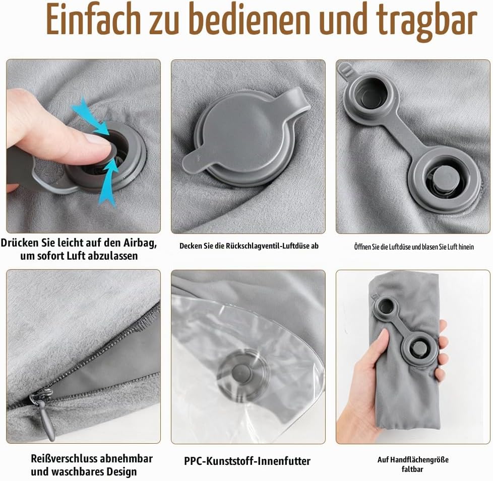 Gaming Kissen Lesekissen, Ergonomic Aufblasbares Armstützkissen für Lange Gaming-Sessions, Häkelkiss