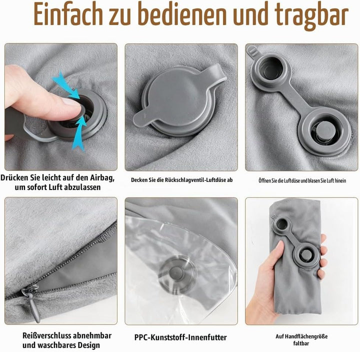 Gaming Kissen Lesekissen, Ergonomic Aufblasbares Armstützkissen für Lange Gaming-Sessions, Häkelkiss