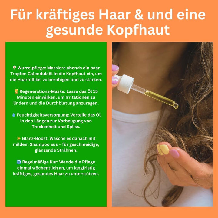 Bio Calendulaöl – 1000ml - naturreines Ringelblumenöl – 100% reines Pflegeöl für Haut & Kosmetik – N