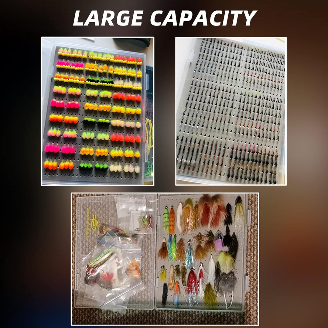 SF Fliegenfischen Box Fliegendose Fliegenbox Köderbox für Fliegen mit Transparent A4-Grösse # Schaum