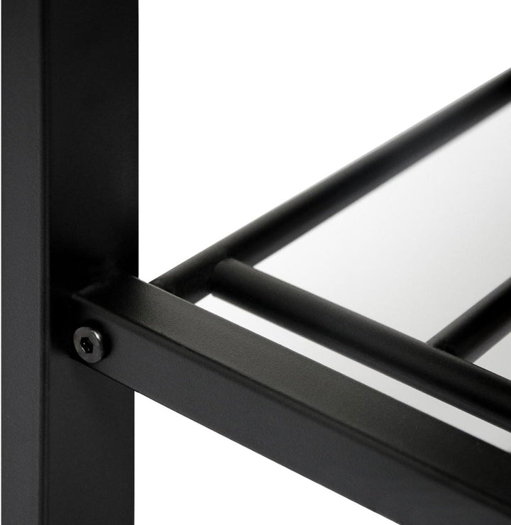 DuneDesign Schuhregal 81x32x46 cm offener Schuhschrank mit 2 Böden stabile Sitzbank Schuhbank aus Me