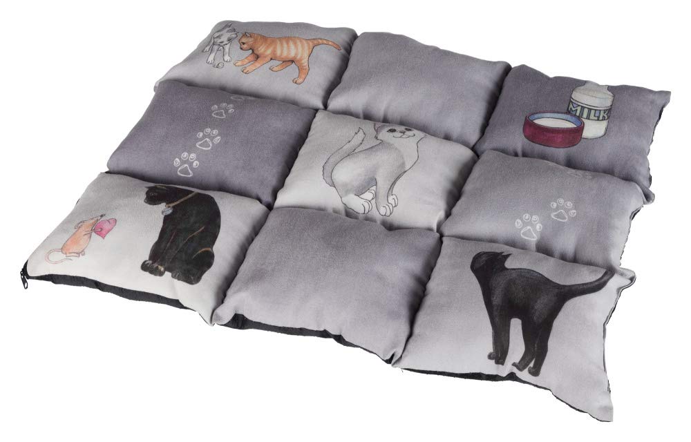 Trixie 37074 Liegematte Patchwork Cat, 55 × 45 cm, grau