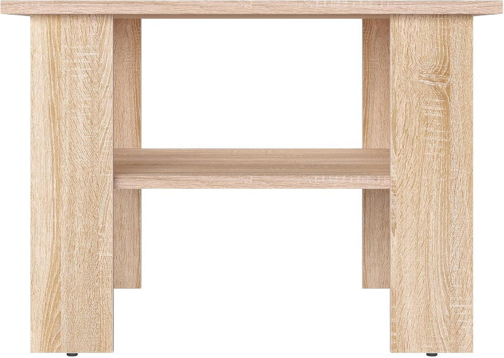 KOMTO Couchtisch Sonoma Eiche Vienna - Wohnzimmertisch Modern Couchtisch Holz Beistelltisch 60x60 Co
