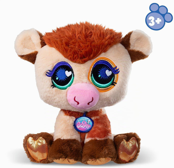 Littlest Pet Shop - Plüschkuh 25 cm - Littlest Pet Shop LPS Deluxe Kuh – Niedliche Plüschtiere mit g
