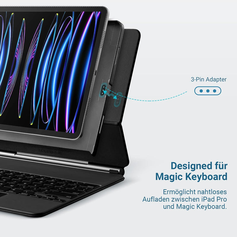 PITAKA Hülle für iPad Pro 11 Zoll 2022/2021 Magnetische Schutzhülle Kompatibel mit Magic Keyboard Ul