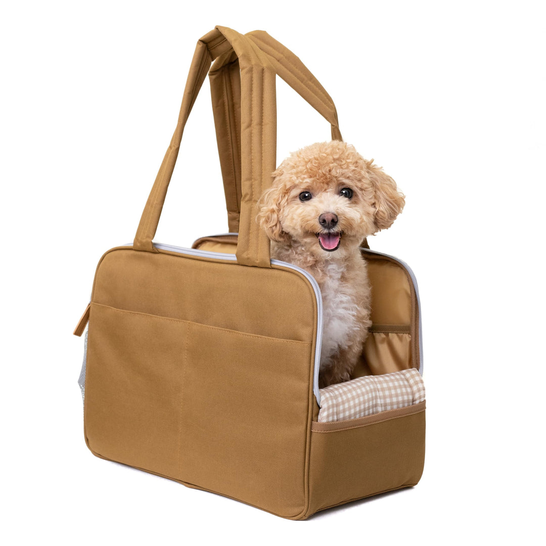 Hundetragetasche für kleine Hunde – Baumwolle gepolsterte Innenseite, mehrere Taschen, atmungsaktive