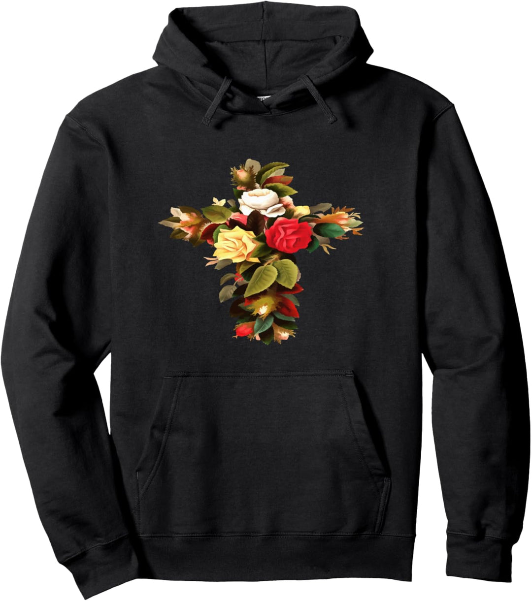 Christliches Rosenkreuz Pullover Hoodie
