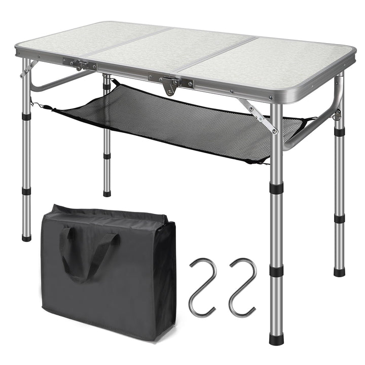 CPROSP Campingtisch Klappbar 90 * 40cm, Koffertisch Camping Faltbar, Camping Tisch, Markttisch Höhen
