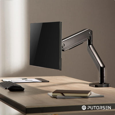 PUTORSEN Monitor Halterung 1 Monitor für 17-45 Zoll Flach Curved Bildschirm, Höhenverstellbar bildsc