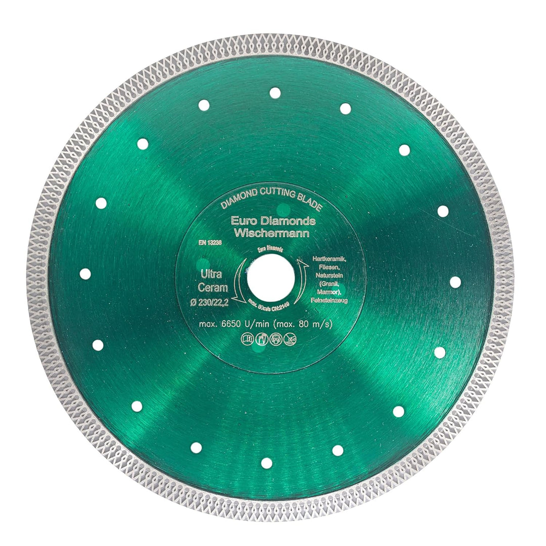 Profi Diamant-Trennscheibe Keramik Super Ultra von EDW, 230 mm H 22,2mm, Fliesenscheibe, extra dünn,