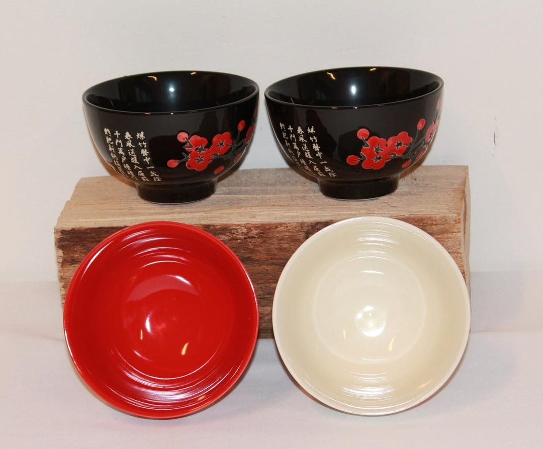 Reisschale Guangzhou Dessert Porzellanschale Suppenschale Servierschale aus Porzellan im 4 er Set 02