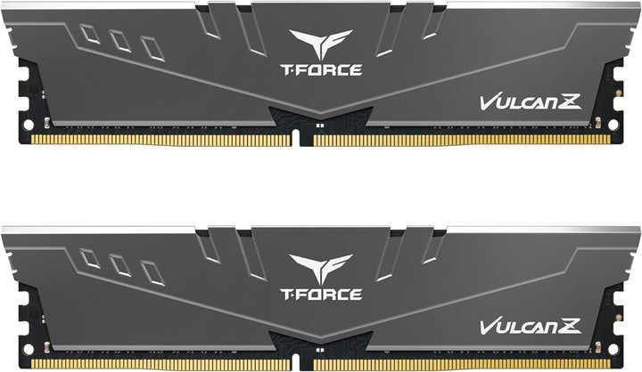 TEAMGROUP Team T-Force Vulcan Z DDR4 Gaming Memory, 2 x 16 GB, 3200 MHz, 288 Pin DIMM, Grey 32GB (16