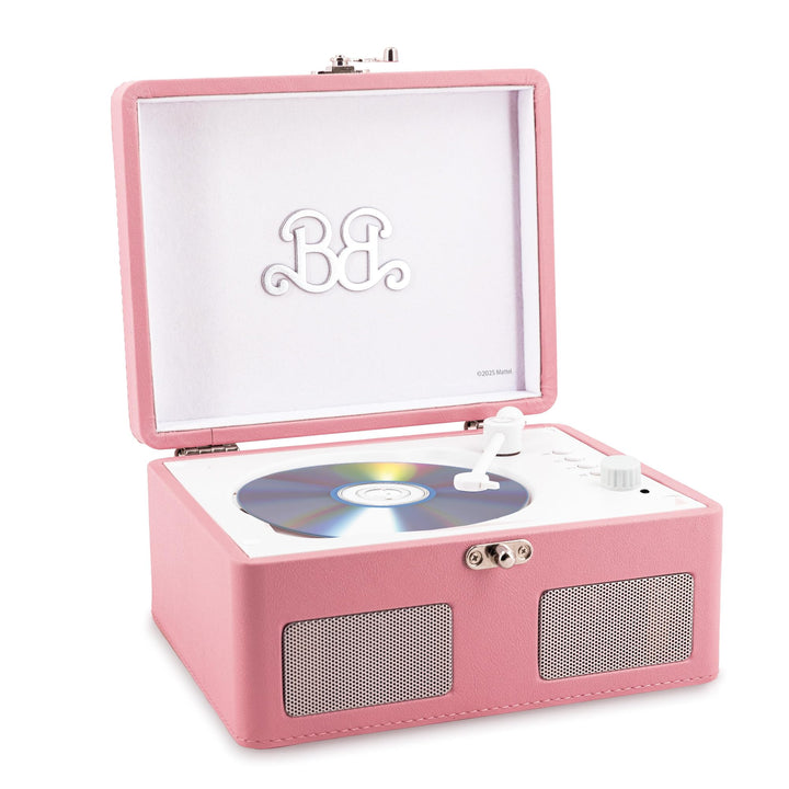 Lisciani – Barbie CD Player im Retro Design – Tragbar mit Kunstlederkoffer – Integrierter Lautsprech