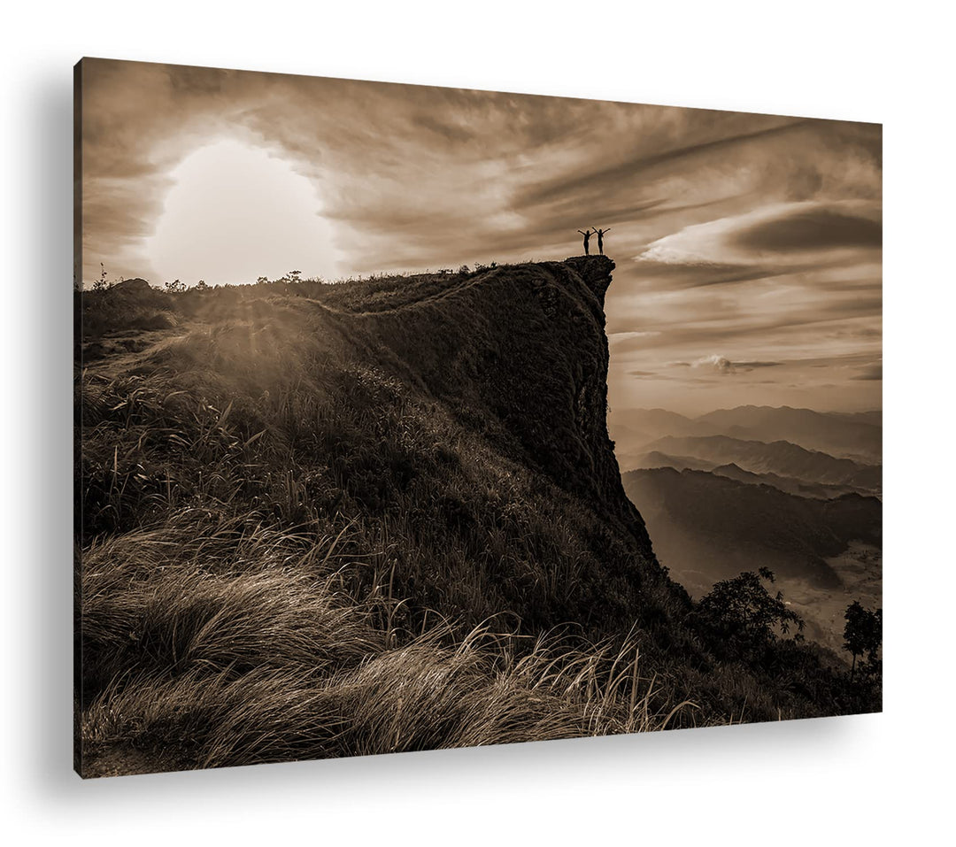 deyoli abenteuerliche Wanderung in der Landschaft Thailands Format: 80x60 als Leinwand, Effekt: Sepi