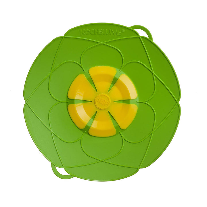Kochblume das Original, Silikon Überkochschutz für Töpfe und Pfannen, Mikrowellen-Deckel, Spritzschu