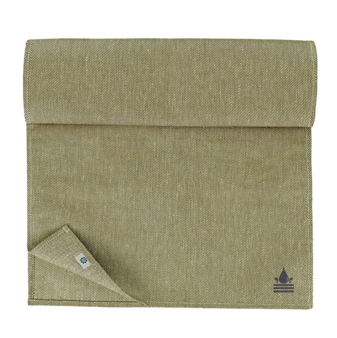 Linen &amp; Cotton Tischläufer Stoff Wasserdicht Fleckschutz Pflegeleicht Pietro - 100% Leinen, Grau (47