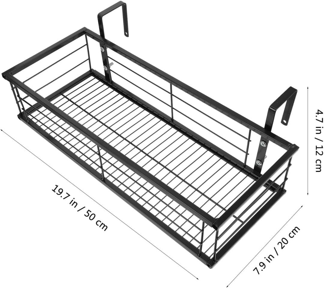 Yardwe Balkon Hängeblumenständer aus Eisen 50cm Geländer Pflanzenhalter für Garten Terrasse Langlebi