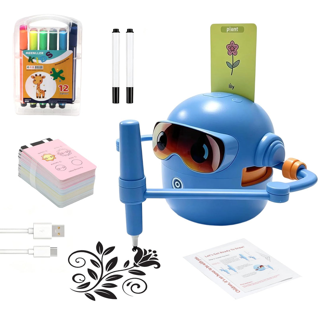 Zeichenroboter für Kinder Drawing Robot, Malroboter für Kinder ab 5 Jahren Montessori-Lernspielzeug,