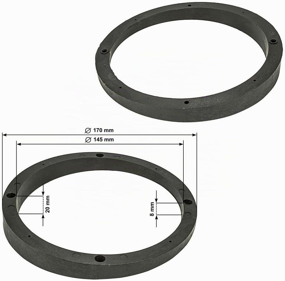 tomzz Audio 2800-019 SOLID Distanzring abgeschrägt 10/20mm für 165mm DIN Lautsprecher