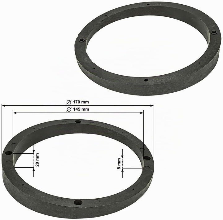 tomzz Audio 2800-019 SOLID Distanzring abgeschrägt 10/20mm für 165mm DIN Lautsprecher