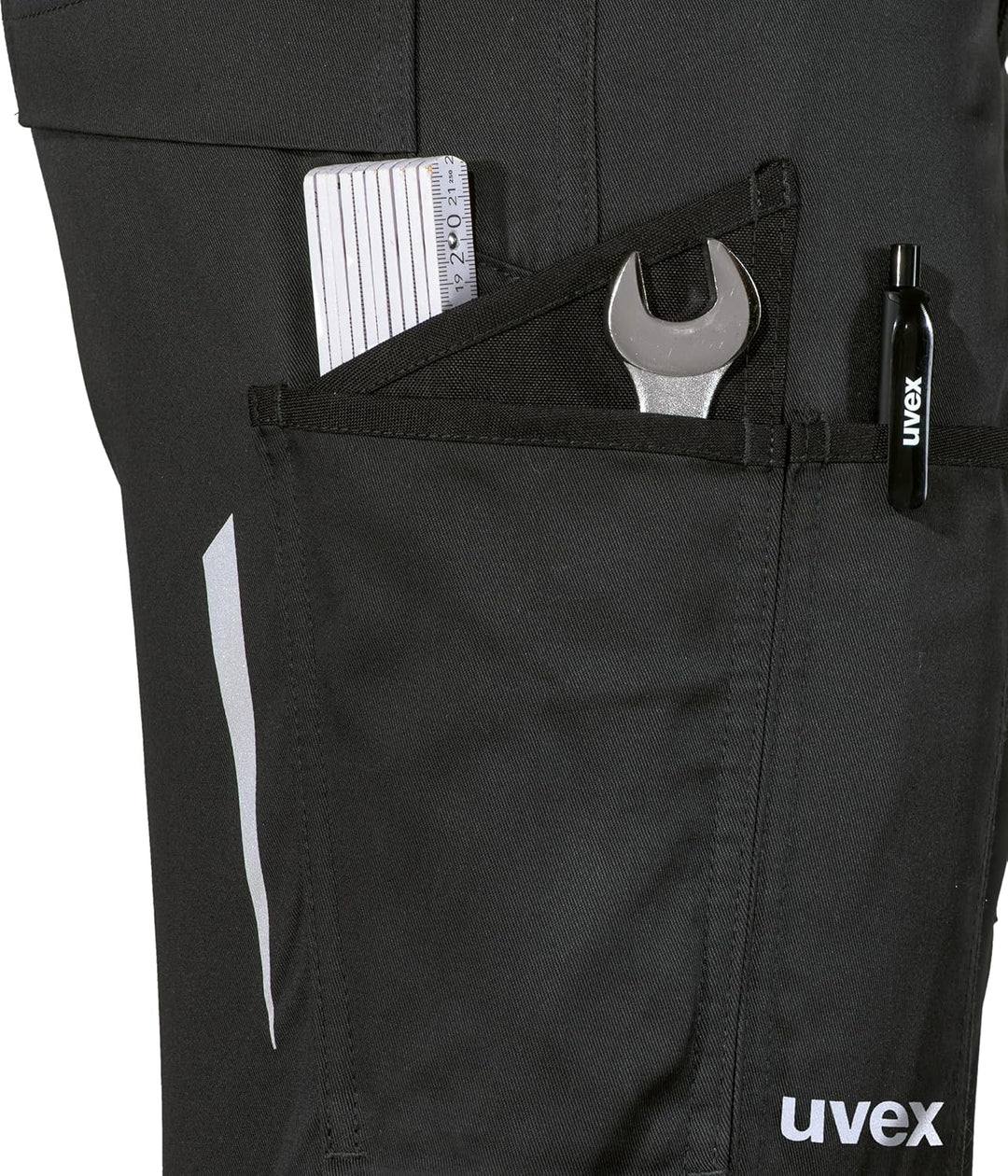 Uvex syneXXo Light Männer Arbeitshose, Lange Bundhose für die Arbeit 42 Schwarz, 42 Schwarz