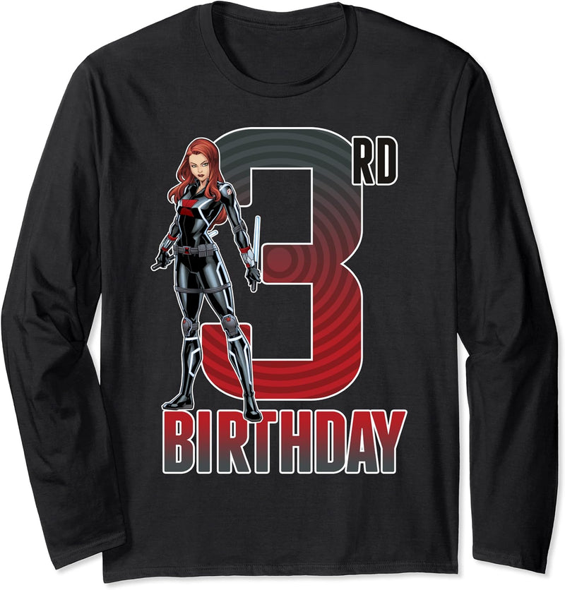 Marvel Black Widow 3rd Birthday Langarmshirt