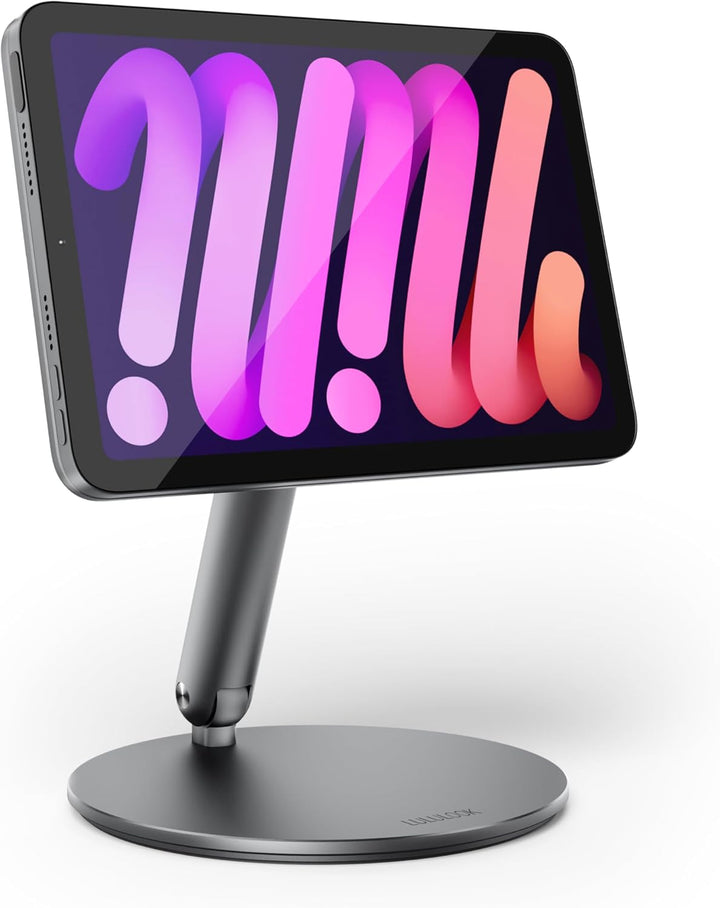 LULULOOK Magnetisch iPad mini 7 Ständer mit 360° Drehbar Basis, Aluminium Faltbar Mini 6 Halterung T