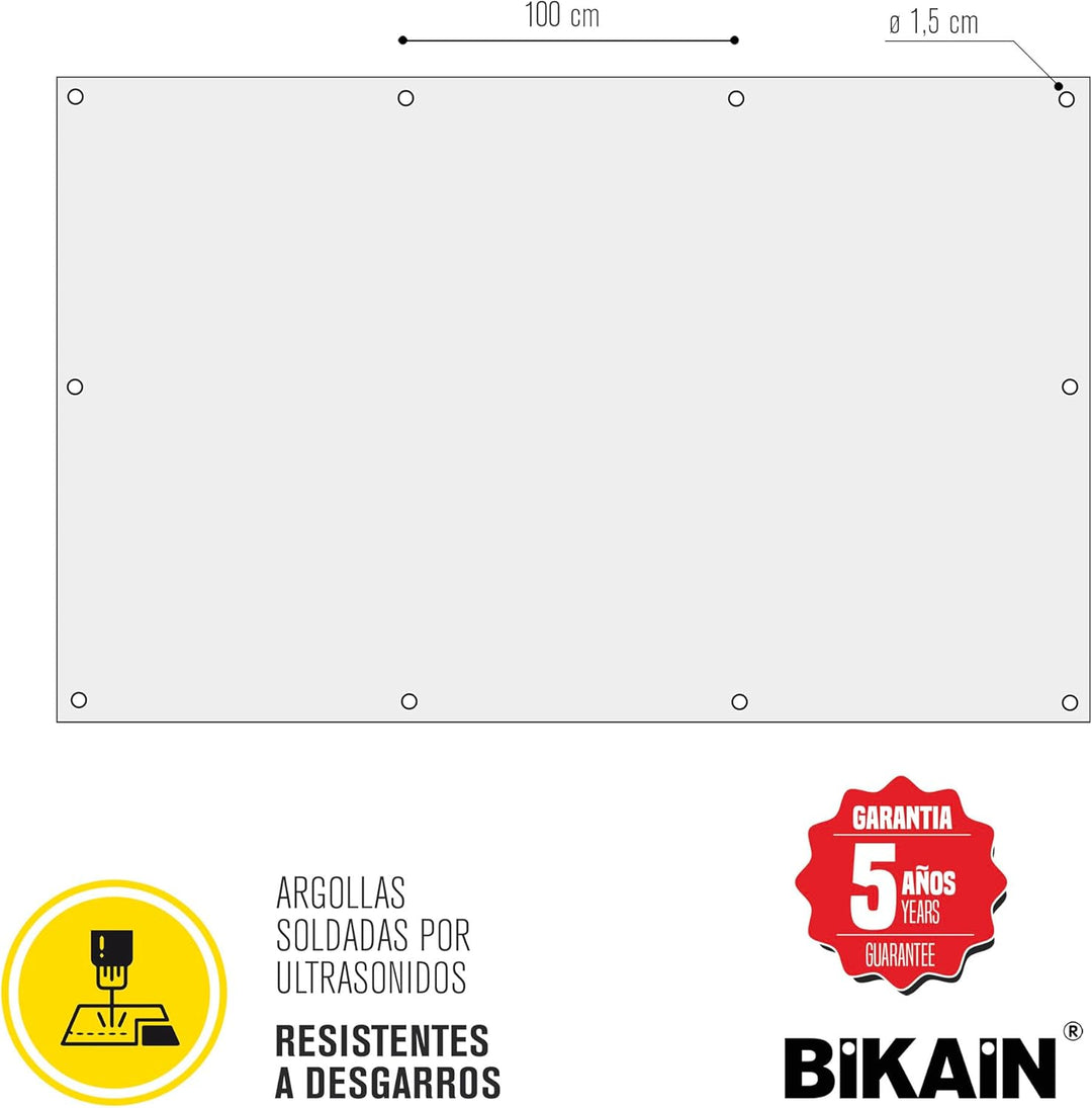Lona universal impermeable extra resistente de 3x4m blanca.