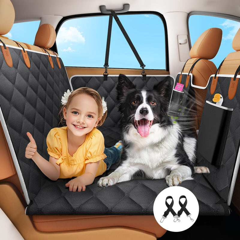 Pawaboo Hundedecke Auto Rückbank, Wasserdicht Autoschondecke Hund Rücksitz, Faltbar Hundematte Auto