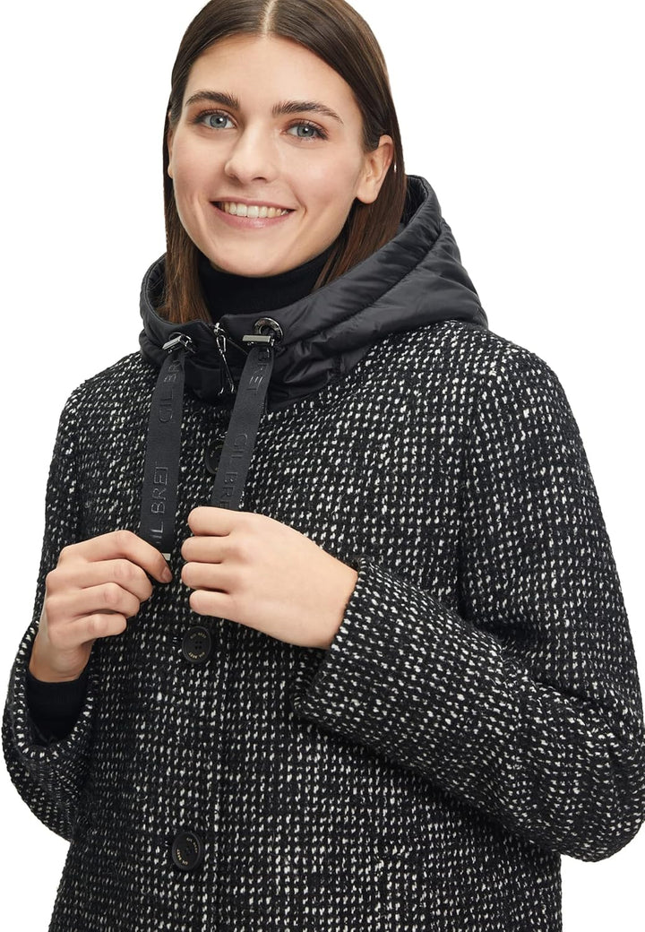 Gil Bret Damen Winterjacke mit Westenteil 42 9810 Black/White, 42 9810 Black/White
