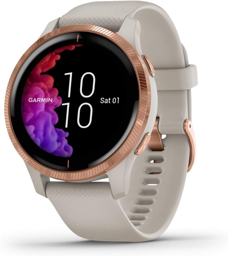 Garmin venu – wasserdichte GPS-Fitness-Smartwatch mit AMOLED Display, Trainingsplänen & animierten Ü