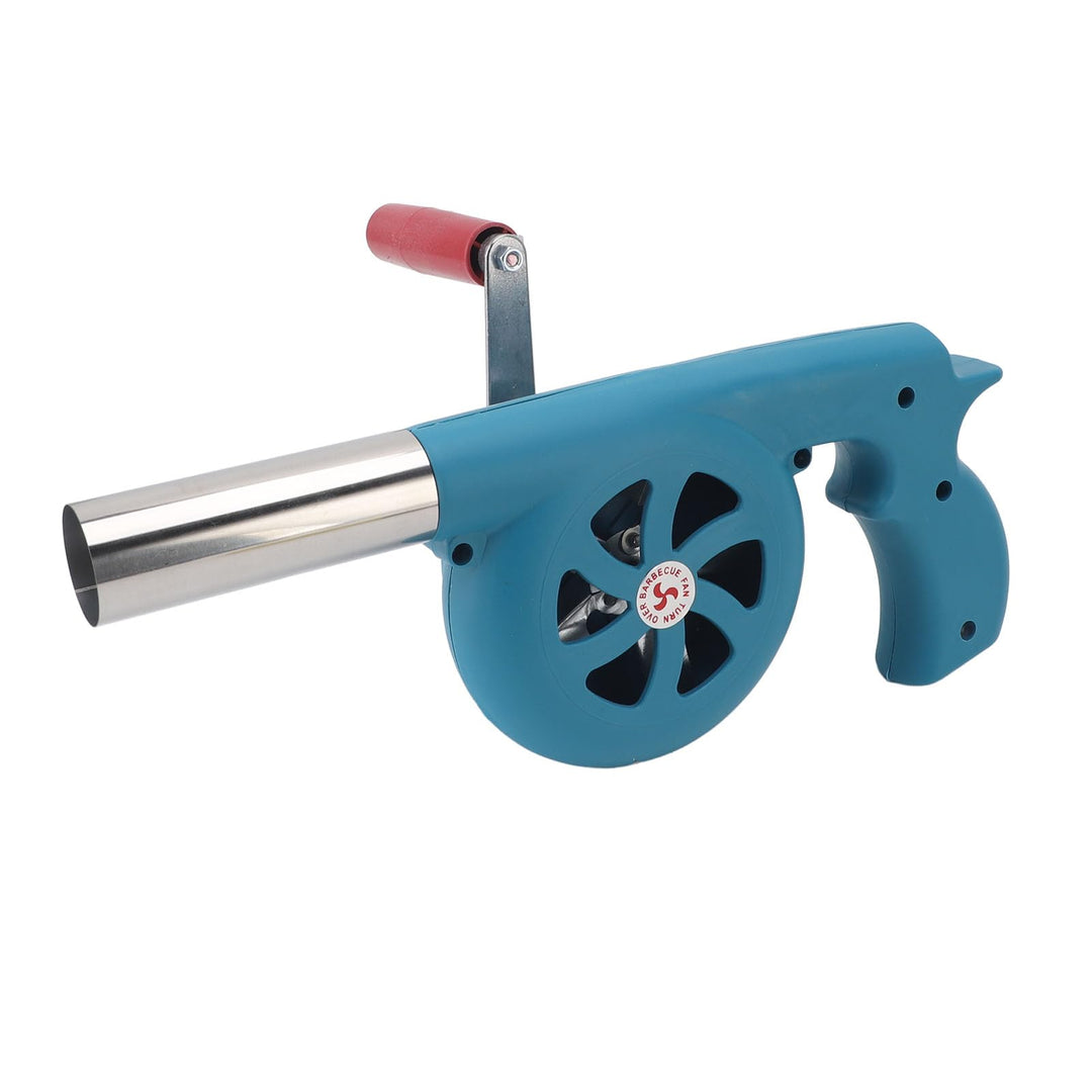 Fockety BBQ-Ventilator-Luftgebläse, Tragbarer Handkurbel-BBQ-Ventilator, Erhöht die Feuerkraft, Schn
