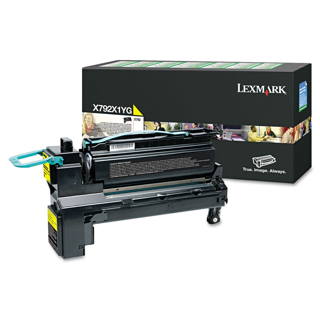 Lexmark X792X1YG X792 Tonerkartusche extra Höhekapazität 1er-Pack Return Program, 20.000 Seiten, gel