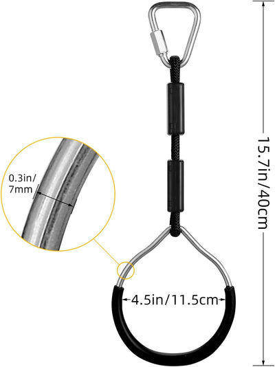 4 Stück Kinder Klettern Ringe, PELLOR Multifunktions turnringe Kinder Trapeze Schaukel mit Kunststof