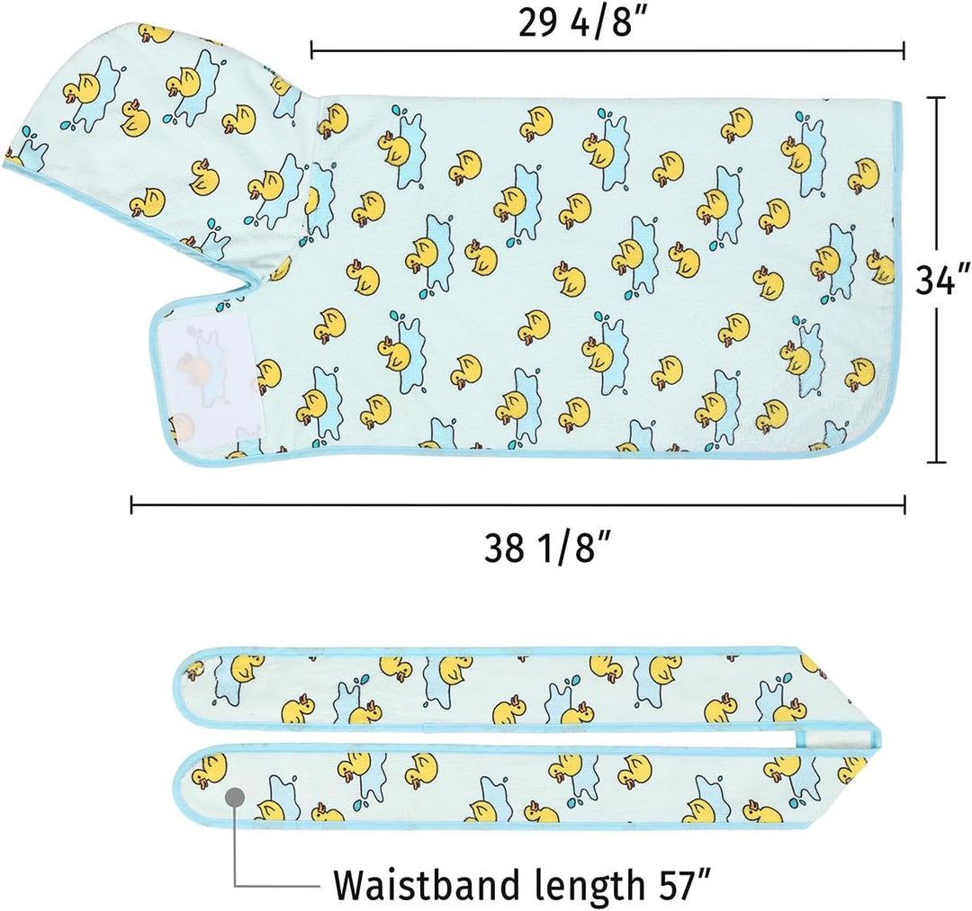 HDE Hundebademantel, super saugfähig, schnell trocknend, Handtuch mit Kapuze, für alle Hunderassen,