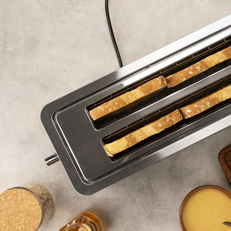 Cecotec Toaster BigToast Extra Double. 2 extra breite lange Steckplätze, Leistung 1600 W, 4 voreinge