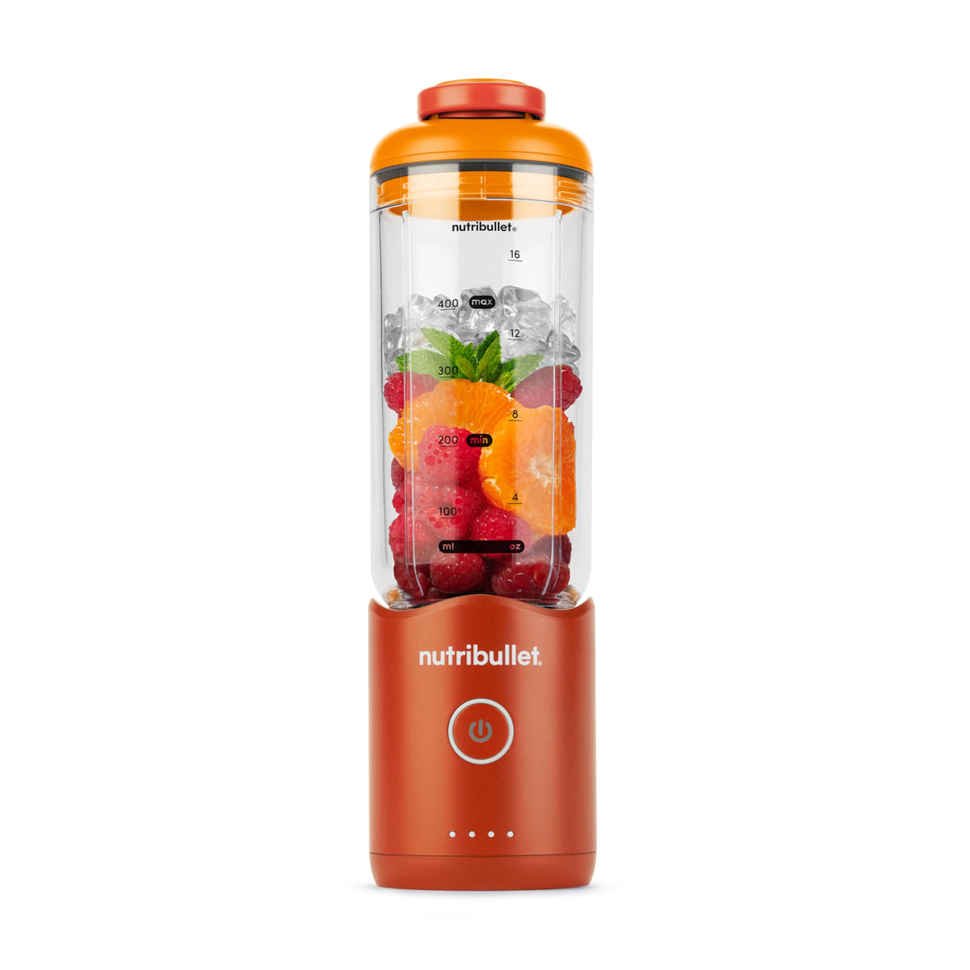 nutribullet Flex 590 ml, tragbarer Mixer mit Trinkdeckel, abnehmbare Klingen, wiederaufladbar mit US