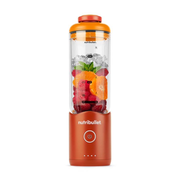 nutribullet Flex 590 ml, tragbarer Mixer mit Trinkdeckel, abnehmbare Klingen, wiederaufladbar mit US