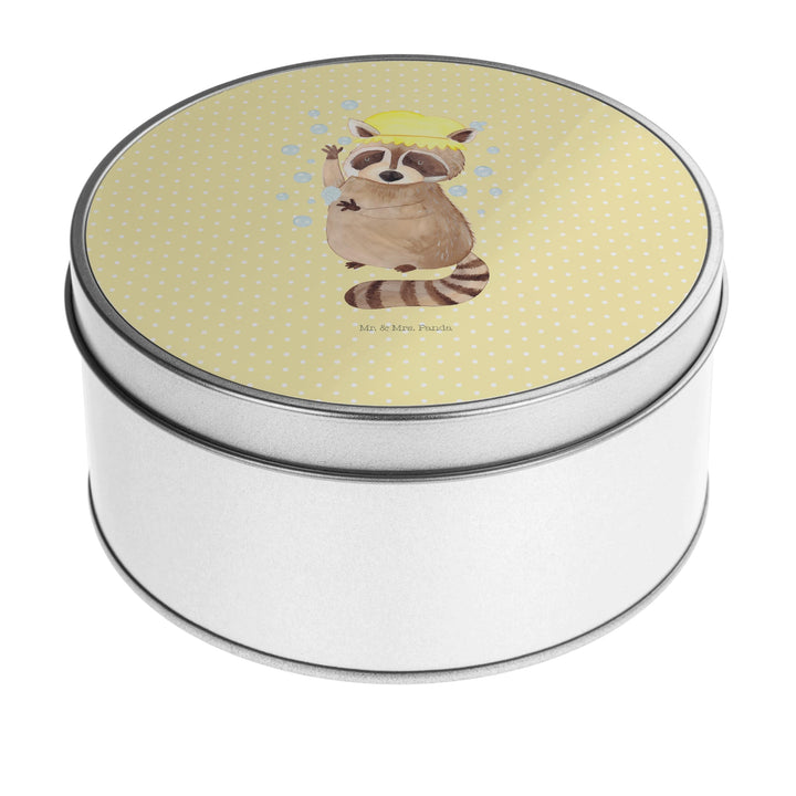 Mr. & Mrs. Panda Blechdose rund Waschbär - Geschenk, Metallboxen, Plan, Vorratsdosen, Seifenblasen,