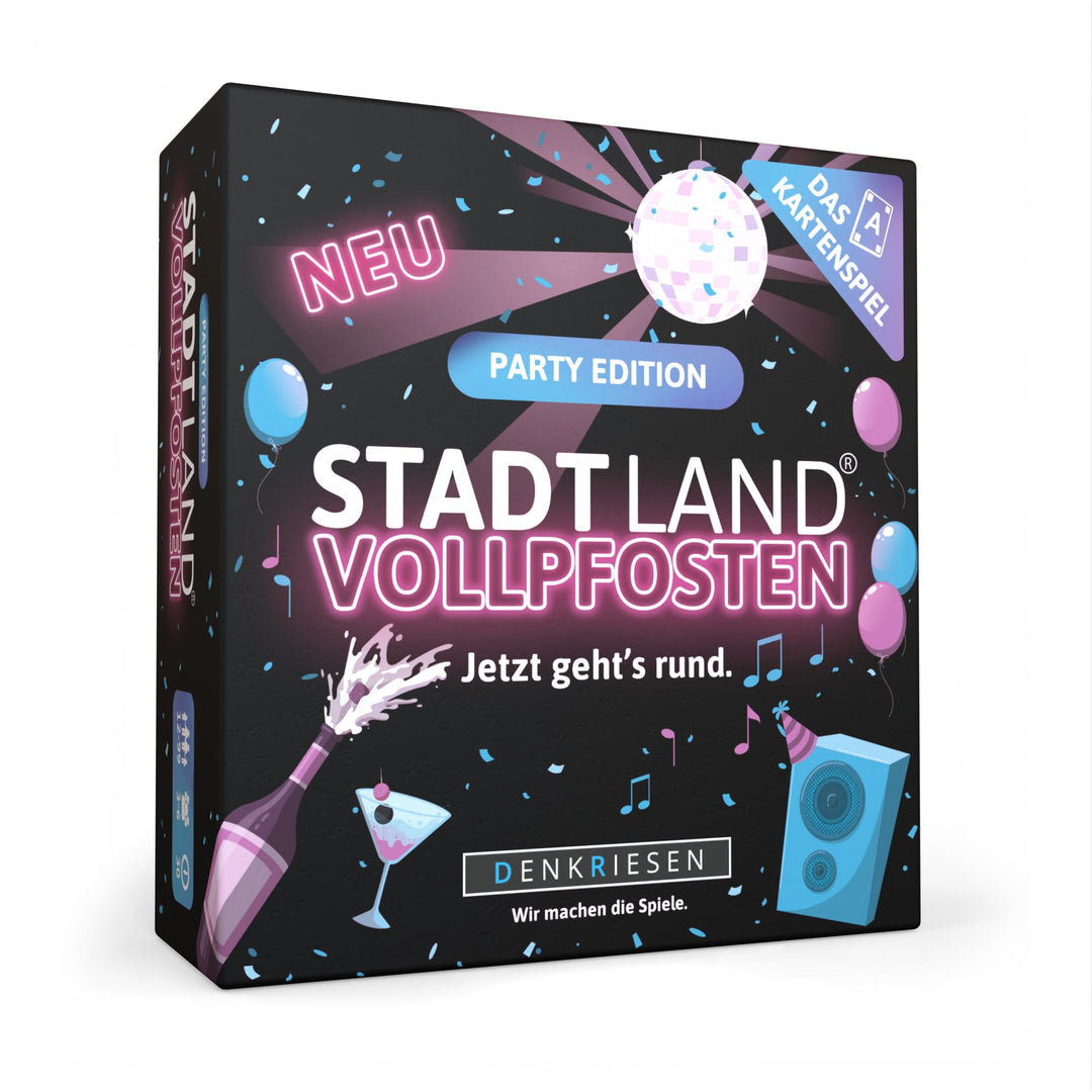 DENKRIESEN - Stadt Land VOLLPFOSTEN® – Das Kartenspiel – Party Edition Jetzt geht&
