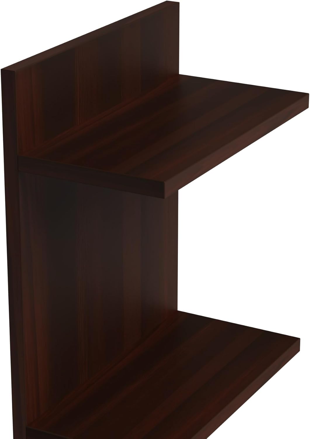 AKKE Hängeregal Wandregal - 80 x 40 cm Möbelplatte - Regal 3 Ebenen - Dunkle Walnuss, Dunkle Walnuss