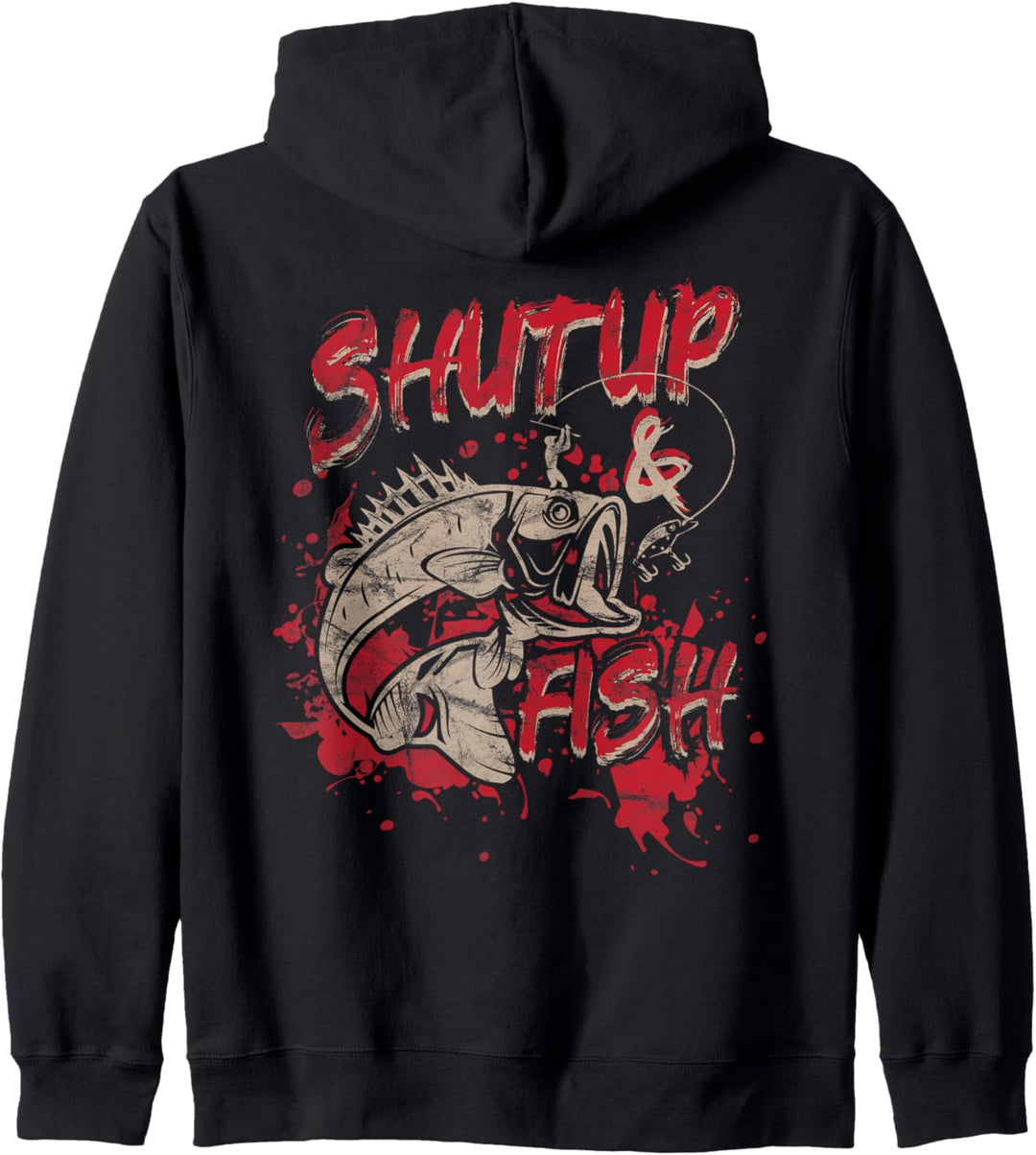 Shut Up & Fish Angelangeln, Forellenangeln, Barsch, Angler Kapuzenjacke