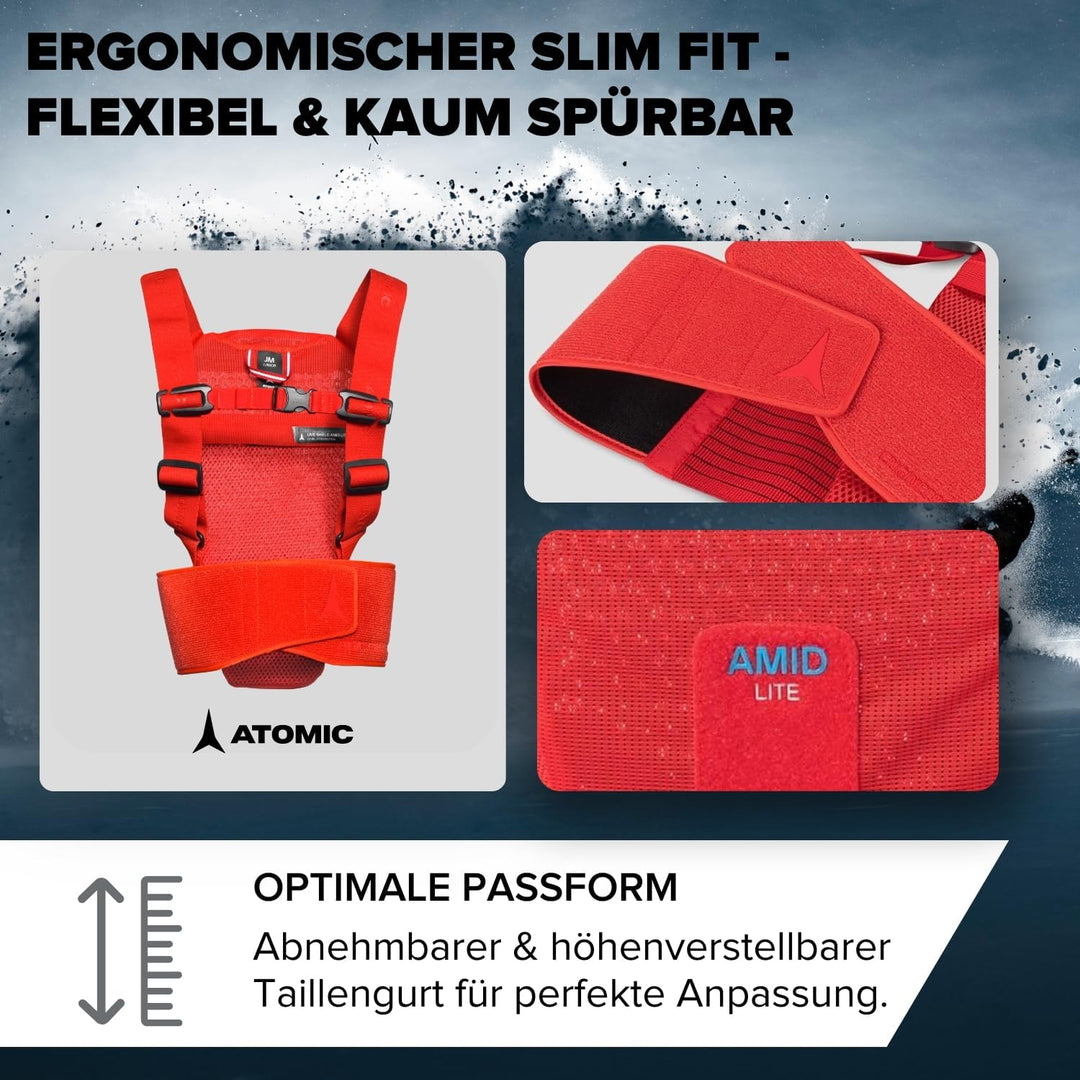 ATOMIC Live Shield JR I Kinder-Protektorenweste mit 3-lagigem Multi Density Schaum für maximalen Sch