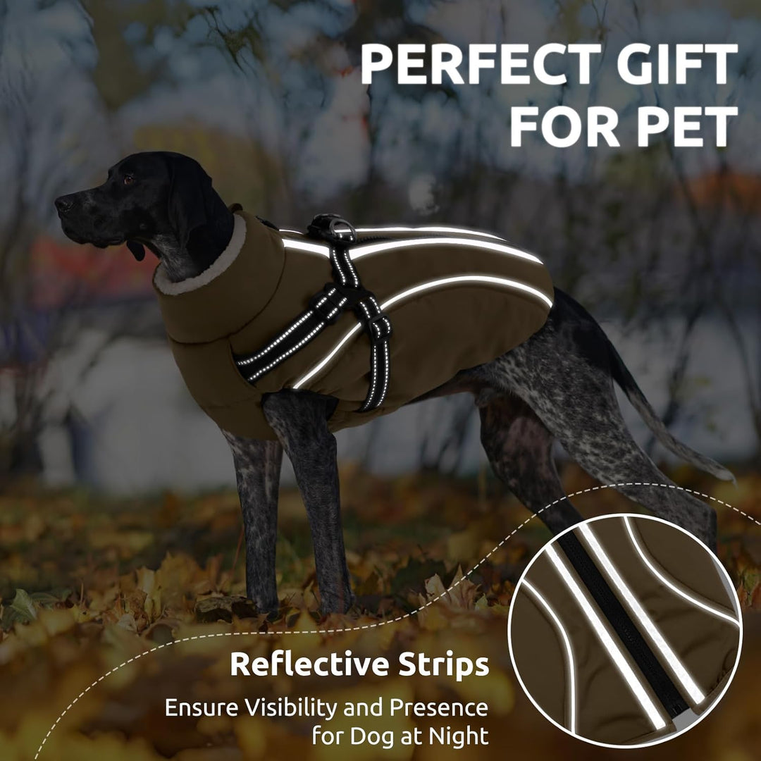 Hundemantel Hundejacke Warm Wintermantel mit Reissverschluss Winddichte & Winddichte mit Reflektorst