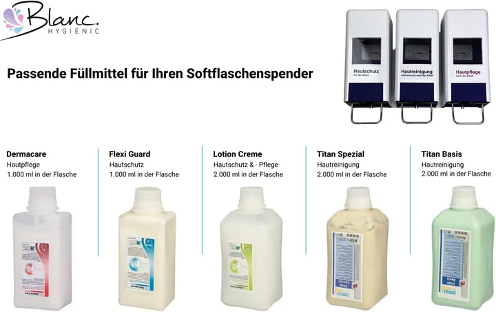 Blanc HYGIENIC Grobreiniger Titan Spezial, 6X 2 Liter Vakuumflaschen – Handreinigungspaste, silikonf