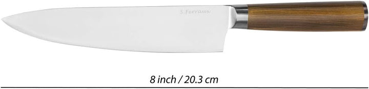 Ferraux Professional 3er Messerset Edelstahl Kochmesser 20 cm (Japanisch) - Fleischmesser - Allzweck