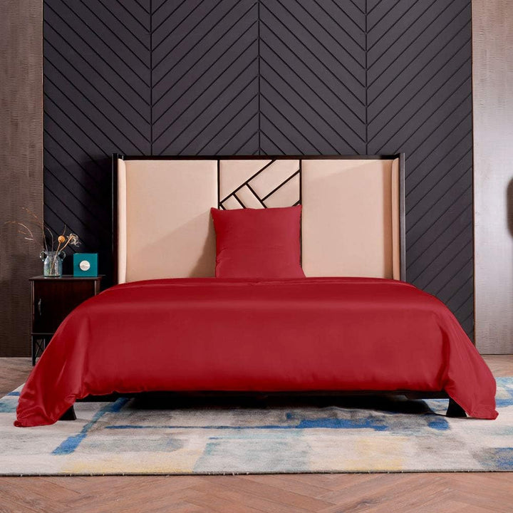 THXSILK Seidenbettwäsche Set 2 teilig, Bettbezug 135 x 200 cm und 80 x 80 cm Kissenbezug, Hypoallerg